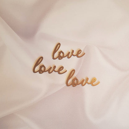 Acryl Topper Love 3 Stück set 100015