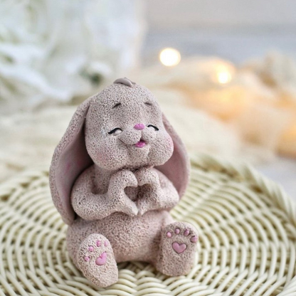 Silikonform Hase mit Herz 30015