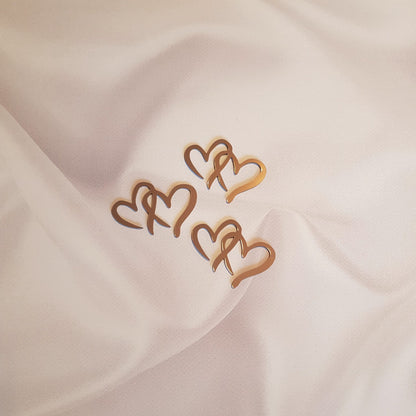 Acryl Topper zwei Herzen, 3 Stück set 100016