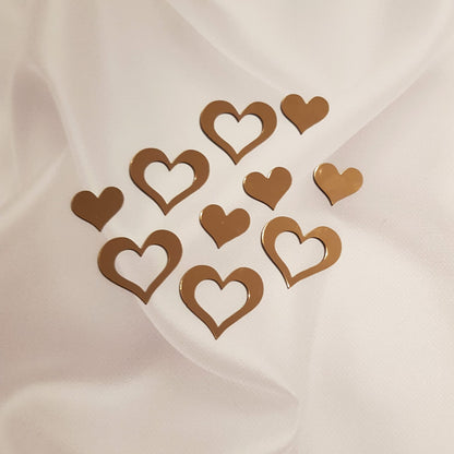 Acryl Topper Herzen 10 Stück set 100017