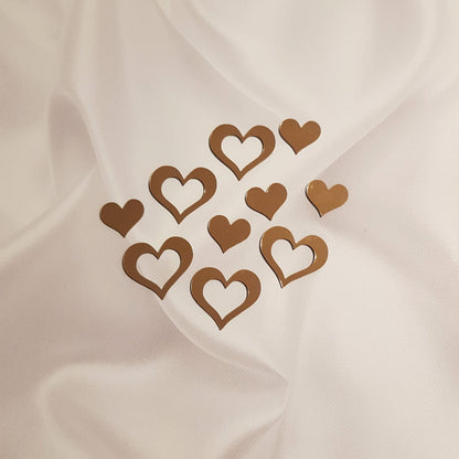 Acryl Topper Herzen 10 Stück set 100017