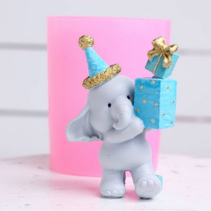 Silikonform 1 Elefant mit Geschenk 30022