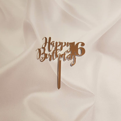 Acryl Topper Happy Birthday 16 100025