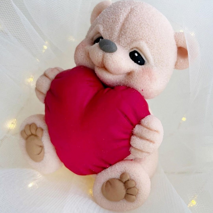 Silikonform Teddy mit großem Herz 30028