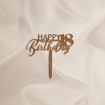 Acryl Topper Happy Birthday 18 100031