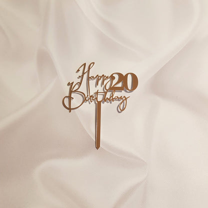 Acryl Topper Happy Birthday 20 100032