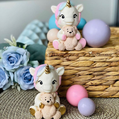 Silikonform Einhorn mit Teddy 30050