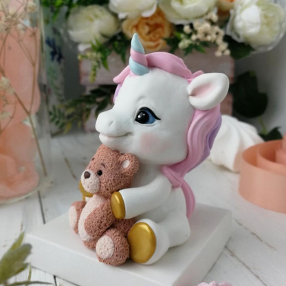Silikonform Einhorn mit Teddy 30050