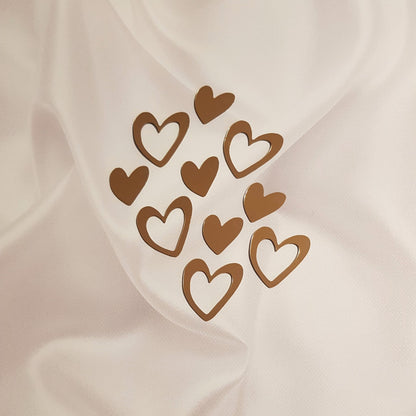 Acryl Topper Herzen 10 Stück set 100052