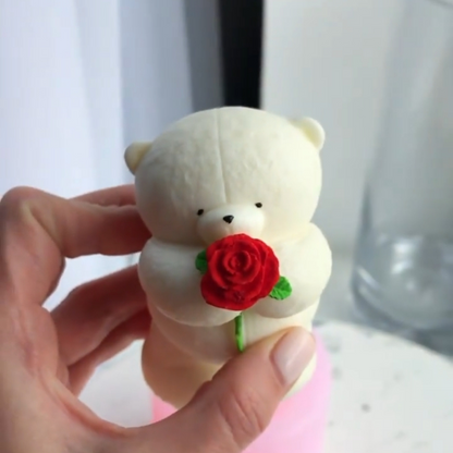 SALE! Silikonform Bär mit Rose 30058