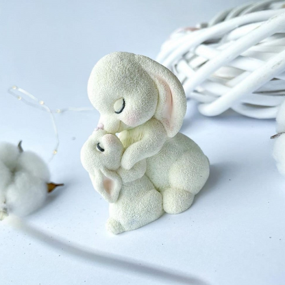 Silikonform zwei Hasen 30068