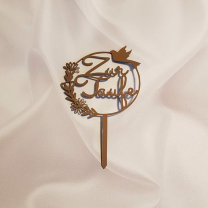 Acryl Topper Zur Taufe 100007