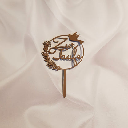 Acryl Topper Zur Taufe 100007