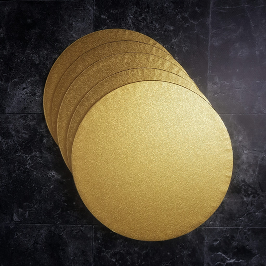 Tortenplatten ø 25.4 cm, 1.2cm, Gold, 5 Stück